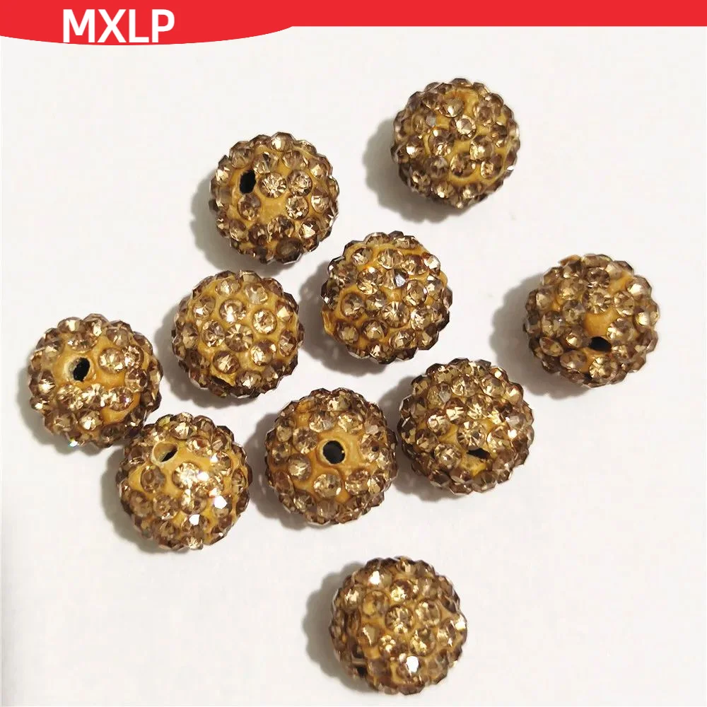 10mm 12mm Rhinestone Spacer Beads Round Good Quality DIY beads for needlework accessories & Jewelry Making