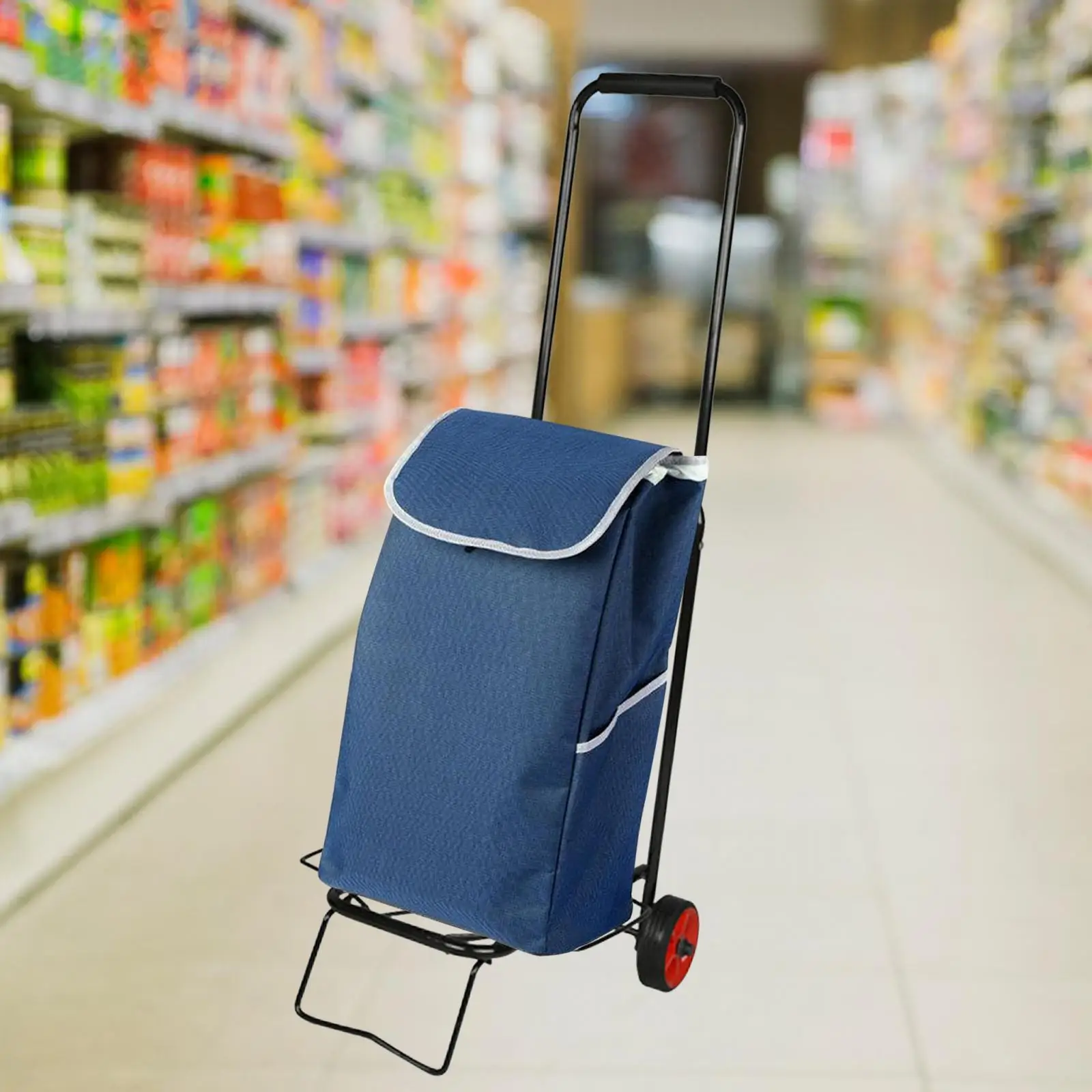 Folding-Hand-Truck-Foldable-Platform-Truck-Cart-Luggage-Cart-Luggage-Trolley-for-Office-Moving-Shopping-Travel.jpg Összecsukható Kézi Teherautó Platformon -Kocsi Poggyászkocsi Irodai Mozgó Vásárlási Utazáshoz - Image 4