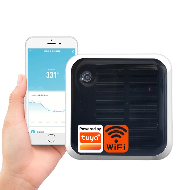 Brightness Detector With Real Time Luminance Monitoring Solar Light Sensor Tuya WiFi IP65 Waterproof Outdoor