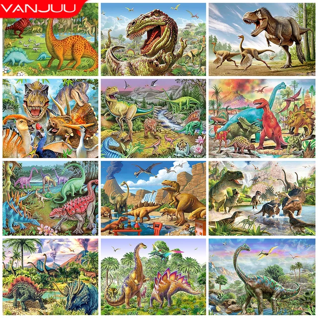 Cartoon Little Dinosaur Diamond Painting Animal Diamond Embroidery Mosaic  Art Child Room Picture Rhinestones Cross Stitch Home - AliExpress