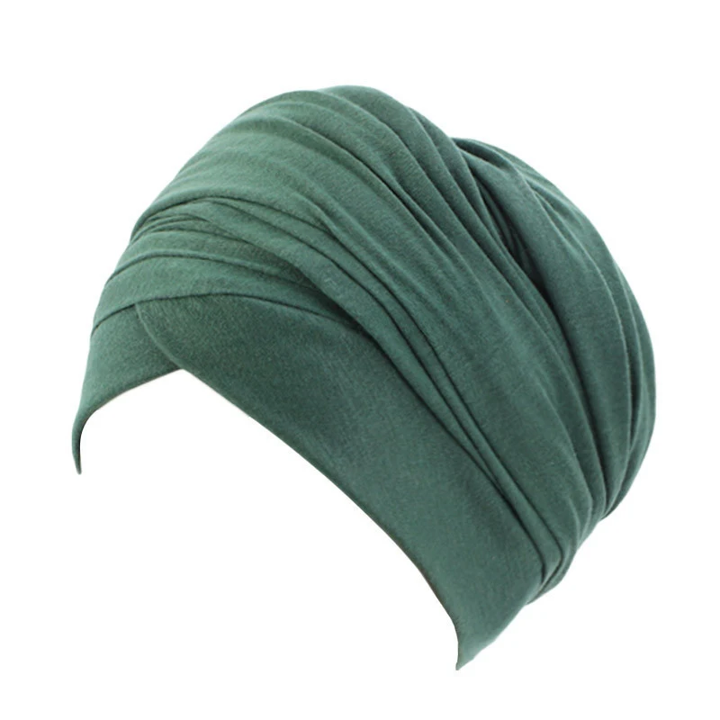 Nuove donne tinta unita cotone magico turbante Hijab Head Wrap tubo Extra lungo indiano Headwrap sciarpa cravatta perdita di capelli islamico Headwrap