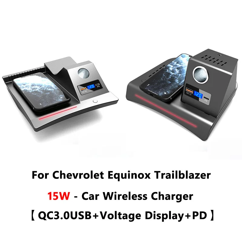 15w For Chevrolet Equinox Trailblazer Dedicated Car Mobile Phone Qi