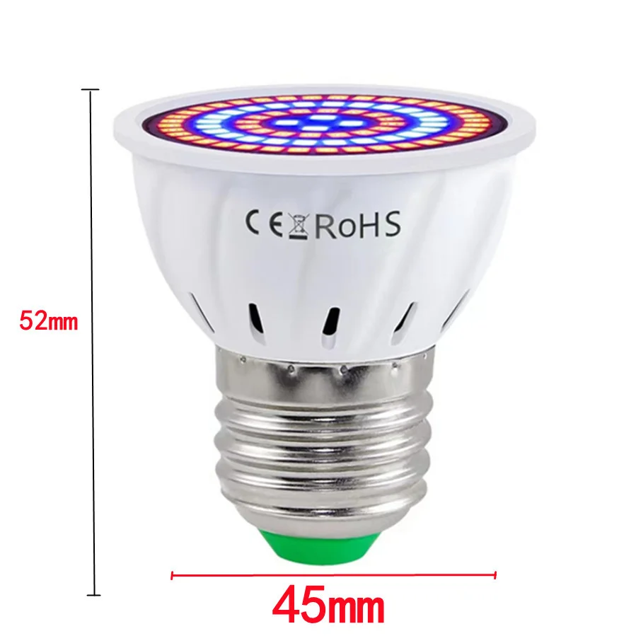 LED grow full spectrum bulb E27 E14 GU10 MR16 220V greenhouse hydroponic lamp grow light for indoor plant phyto flowerLamp 3PCS led grow lamp led plant light
