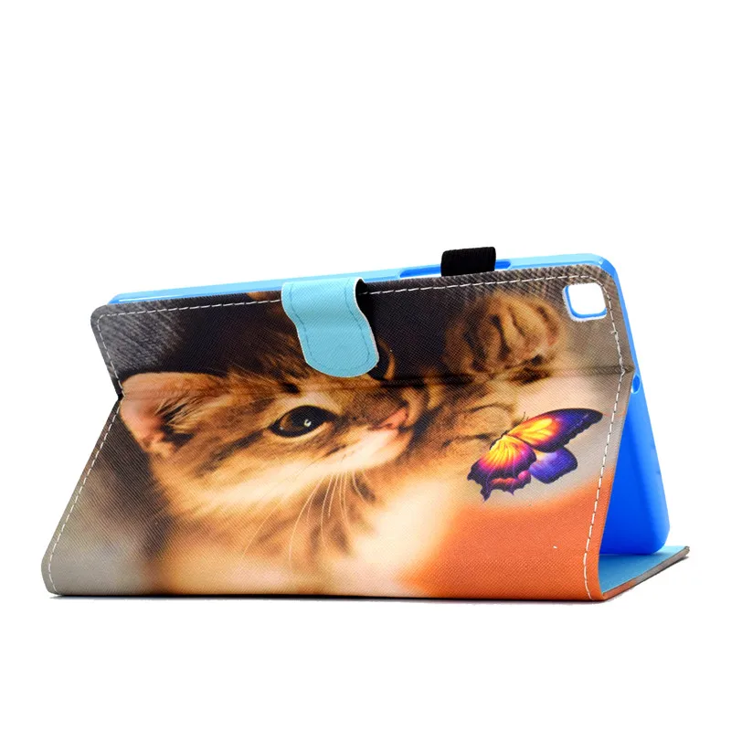 Cover for Samsung Tab A7 Lite 8.7 Cute Cat Lion Tablet Cases Wallet Stand Shell for Galaxy Tab A7 Lite T220 T225 Case Kids