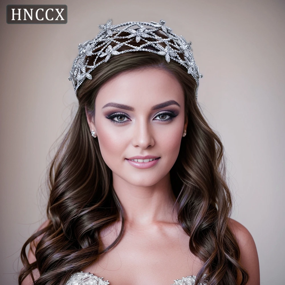 HNCCX Bling Rhinestone Floral Bridal Headband Wedding Hair Accessories Headdress bridesmaids Party Gift Headpiece CP464