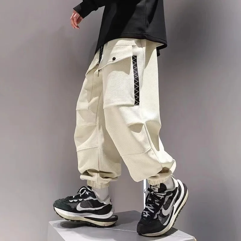 Korean Men's Cargo Pants – Oversized Streetwear Joggers