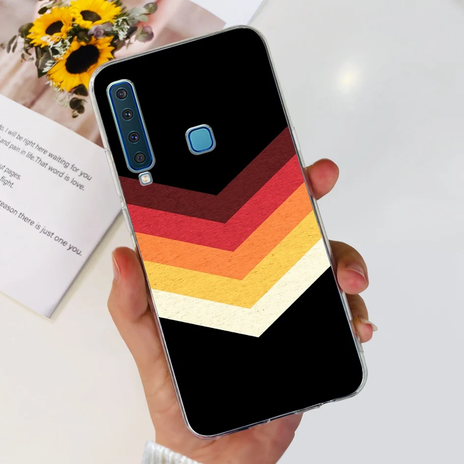 Floral Clear Soft TPU Silicone Phone Case - Elegant Protective Cover for Samsung Galaxy A9 2018