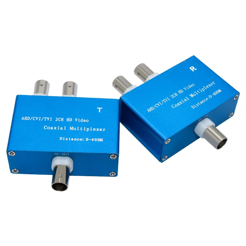 2 Channel Coaxial HD Video Multiplexer for AHD/CVI/TVI/Analog Cameras Over Cable One Line Transmits Two Signals 5