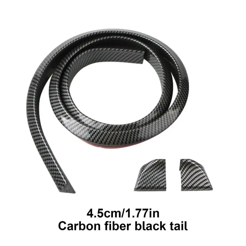 범용 자동차 레이싱 테일 스포일러, 탄소 섬유 패턴 스트립, 고무 립, 리얼 테일 스포일러 윙, 자동차 액세서리