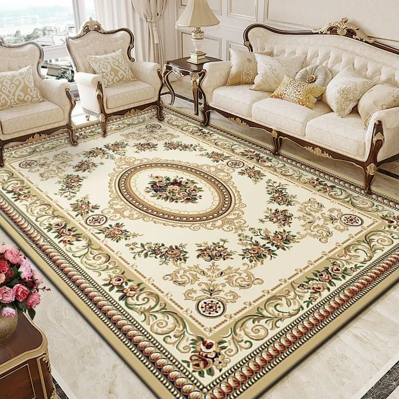 Thick 14mm Carpets Living Room Luxury European Style Home Decoration Plush Fluffy Rugs for