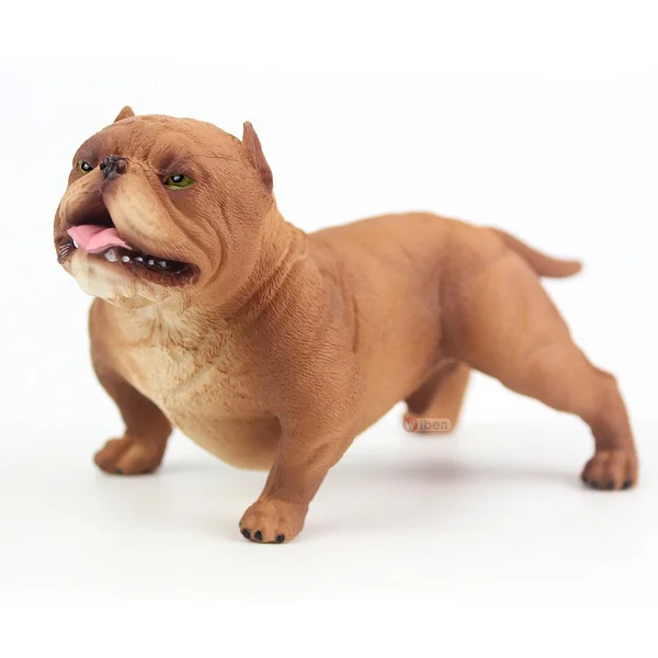 Plastic Realistic Wildlife Animals American Bully Pitbull Dog Action Plastic Realistic Wildlife Animals American Bully Pitbull Dog Action