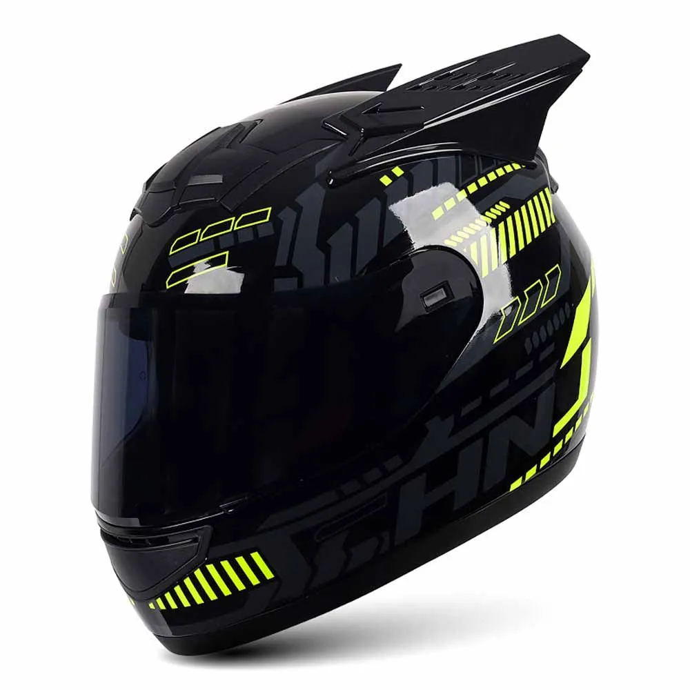 

Износостойкий мотоциклетный шлем черного и желтого цвета с защитой от падения