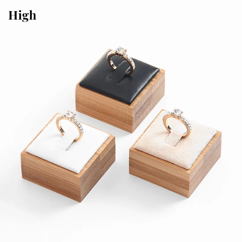 Wooden ring display stand rings organizer jewelry holder jewellery show props jewlery box packaging leather and velvet case fashion wooden necklace bracelets earringsring set display stand jewelley display holder ring stand velvet jewelry box organizer