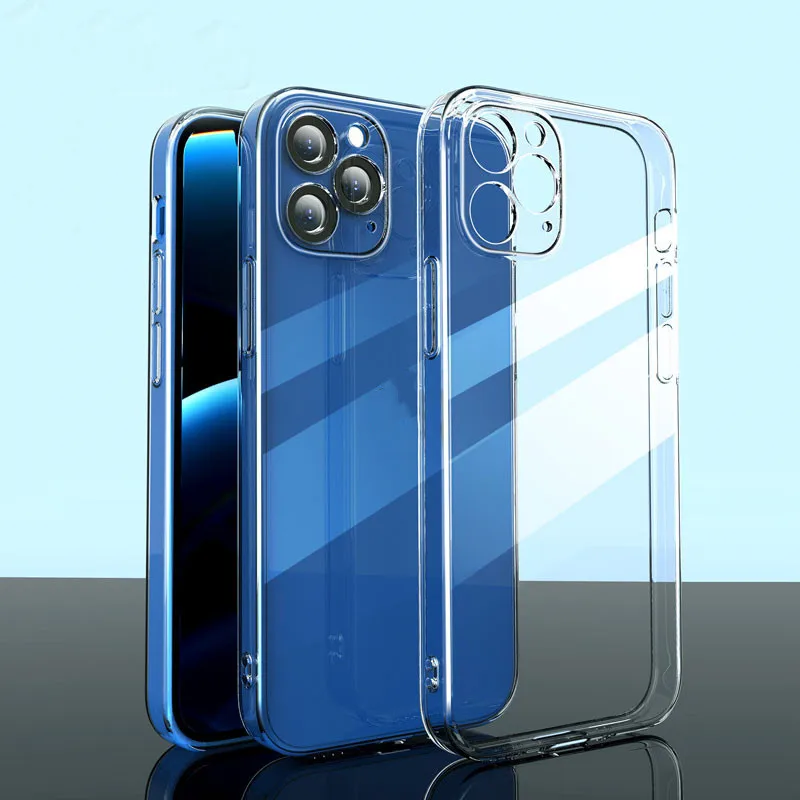

10pcs Silicone Soft TPU Phone Case for iPhone 11 12 13 14 15 Pro Max XR X XS Max 7 8 Plus Camera Protector Back Cover Case