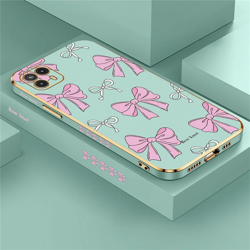 Pink Bow Shockproof Silicone Phone Case Cover