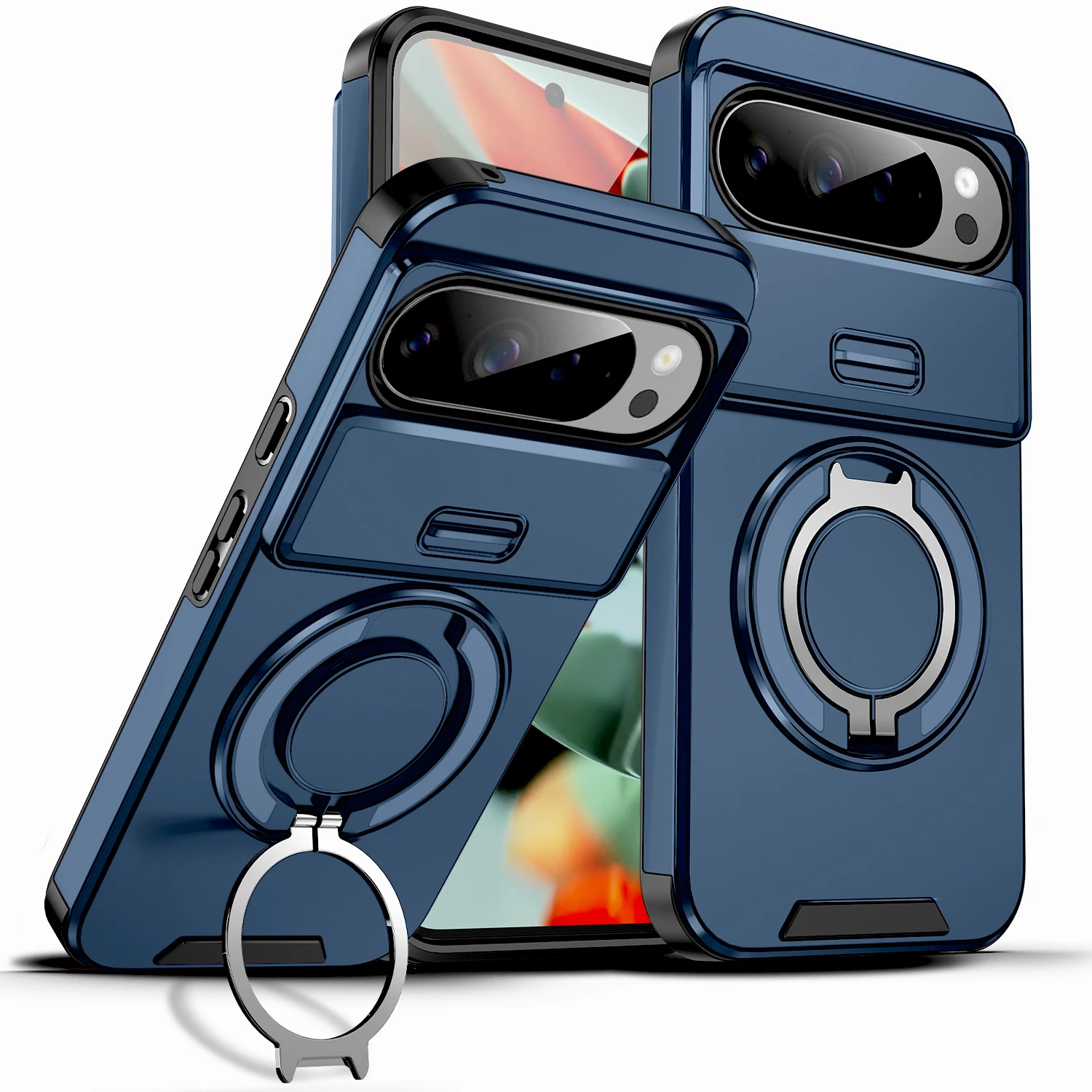 Premium Shockproof Armor Case with Anti-fall Support and Car Mount Feature