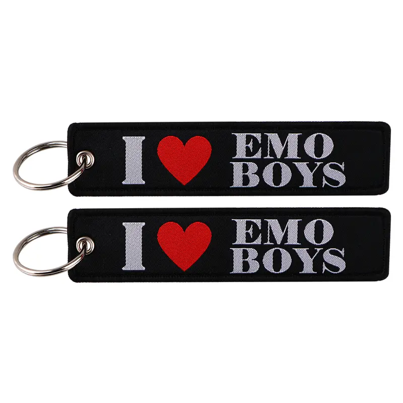 1pcs Computer Pop-up Window Quotes Embroidered Keys Tag Keychains For Motorcycles Backpack Fashion Key Ring Accessories Gifts - Image 39
