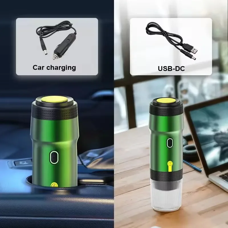 Electric Portable Coffee Machine Portable Italian Espresso Machine for Car & Home 3-in-1 Capsule Powder Travel Coffee Maker 6