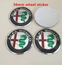 Set of 4 Car Emblem Wheel Hub Center Cap Badge Covers - 56mm, 60mm, 65mm Size Options (56mm new green)
