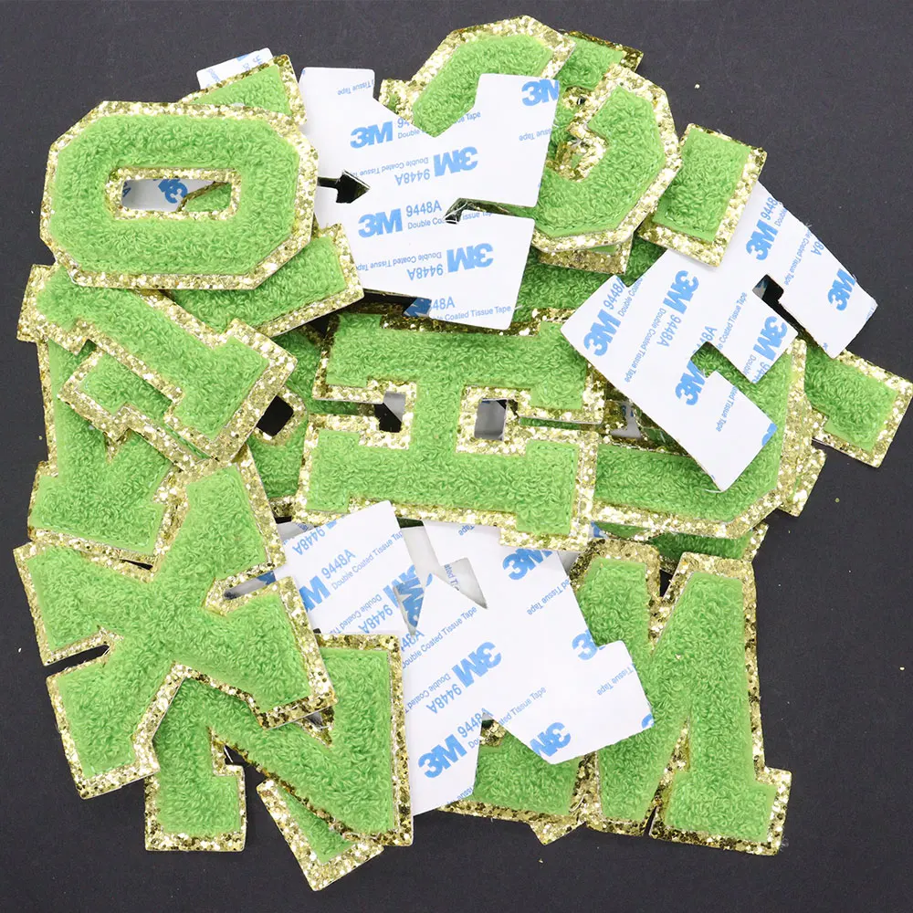 

26Pcs Green 26 Letters Alphabet Iron On Patches For Clothing Embroidery Stripe On Clothes DIY Applique Cotton Badge Adult Gift