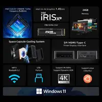 Mini PC BMAX B9 Power, Intel Core i9-12900H, 14 cœurs, max 5,0 GHz, 24 Go de RAM, 1 To SSD, WiFi 6, Bluetooth, HDMI, USB 2