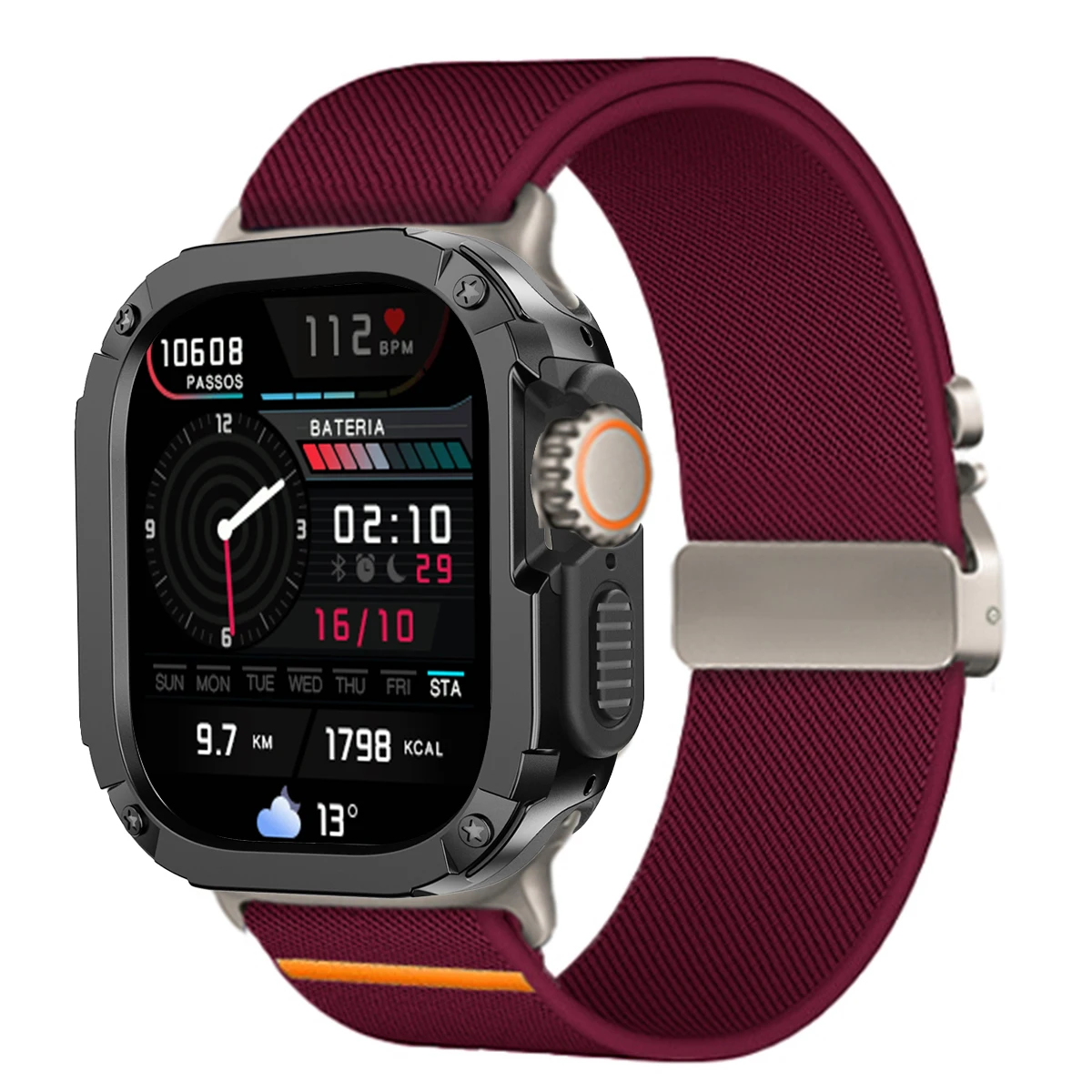 Dual-Layer Armor Protective Case with Nylon Bracelet