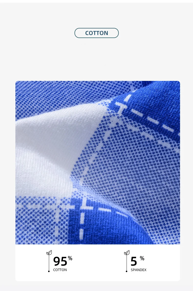 4Pcs herren Boxer Shorts Baumwolle Plaid Print Unterwäsche Männer Shorts Sexy Unterwäsche Klassische Boxer Atmungsaktive Herren Boxer Unterhose – Detail 3