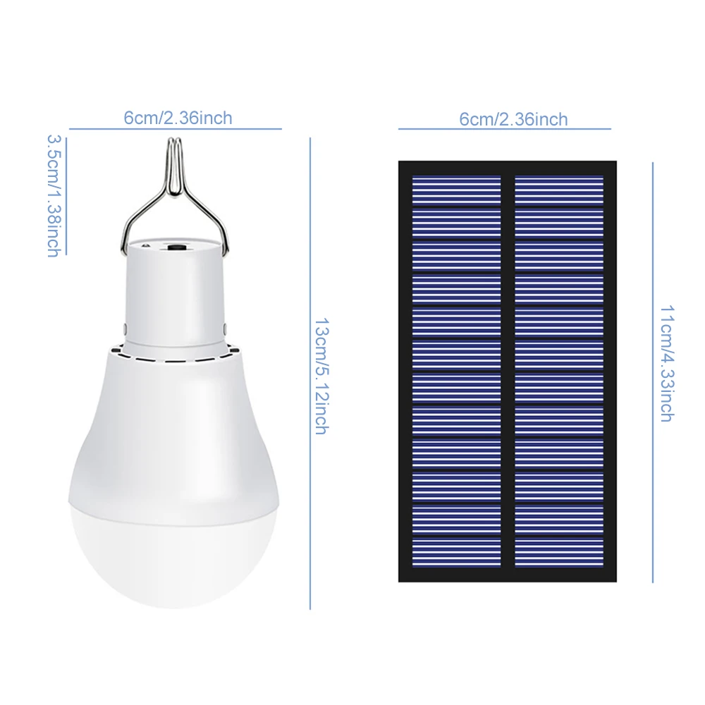 15W LED 태양광 초고휘도 전구 야외 방수 스포트라이트 정원 마당 복도 휴대용 캠핑 조명등