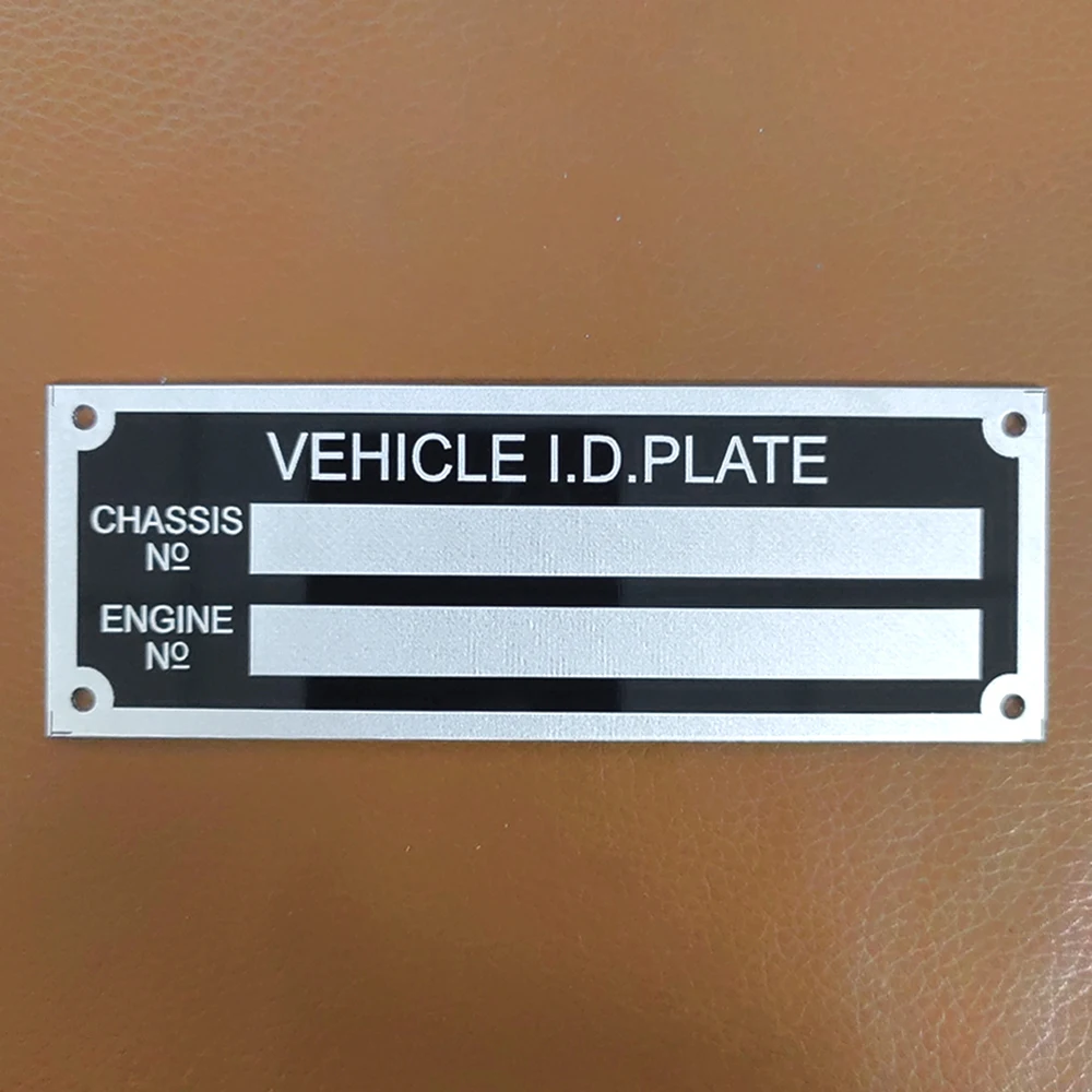 Vehicle Identification Plate Trailer VIN Chassis Plates Car Motorbike Caravan RV Parts