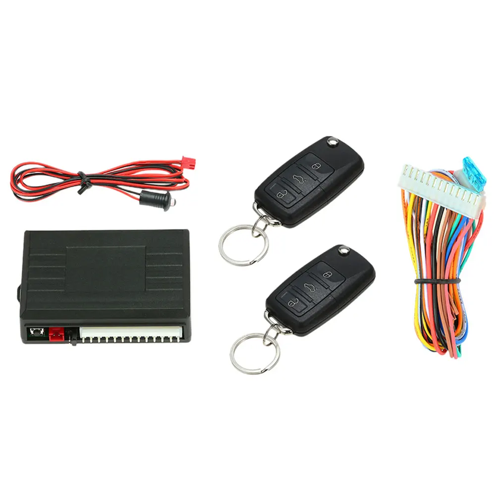 원격 중앙 잠금 장치 DIY 범용 자동 원격 중앙 잠금 키트 12V 키리스 잠금 시스템 자동차 시스템 자동차 알람 시스템
