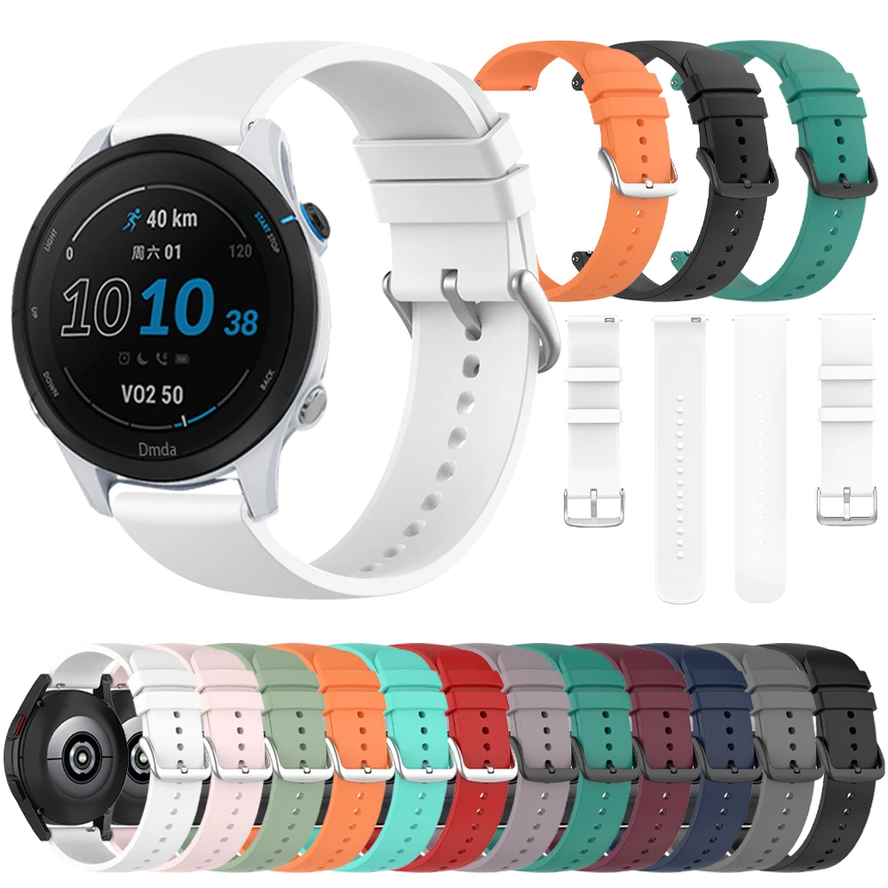 

Силиконовый ремешок для Garmin Forerunner 255, 265, 245, 165, музыкальный браслет Garmin шнур 3, 2, спортивные браслеты, Аксессуары для браслета, 20 мм, 22 мм