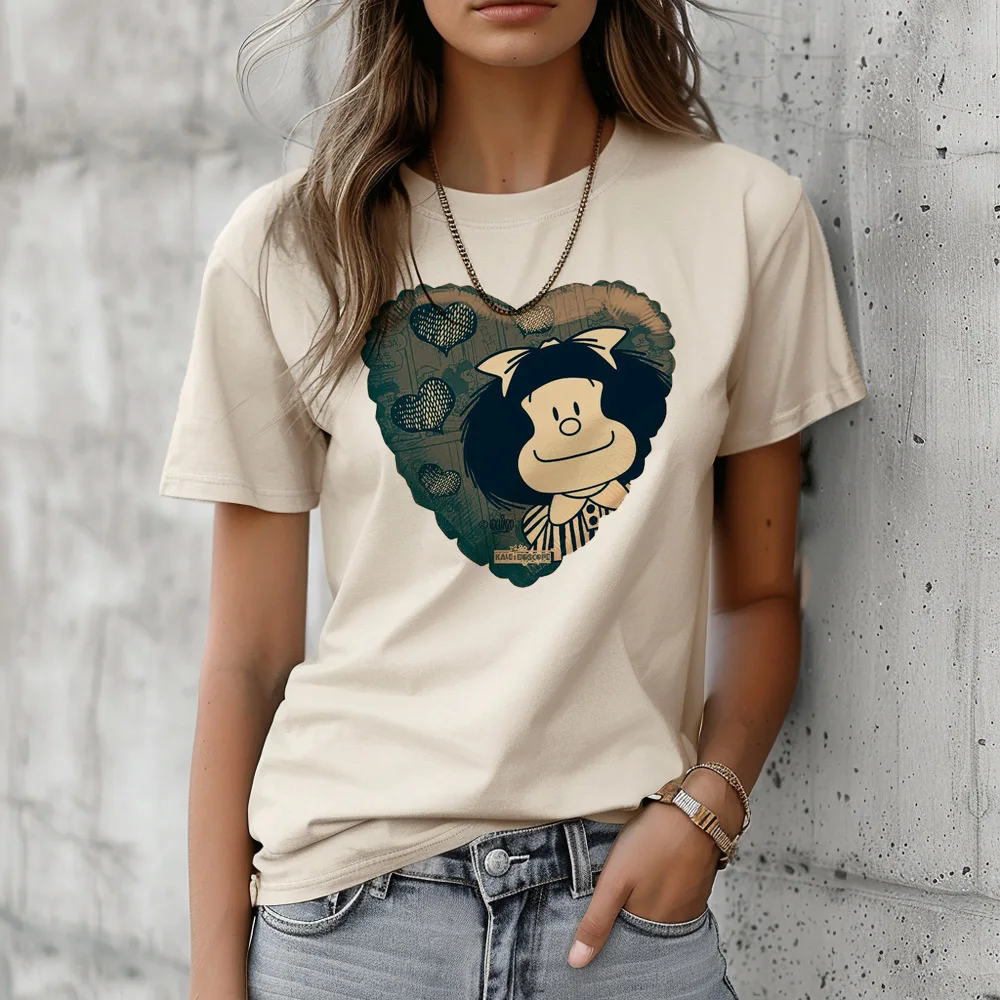 Mafalda tshirt women manga harajuku t-shirts female comic funny manga clothing