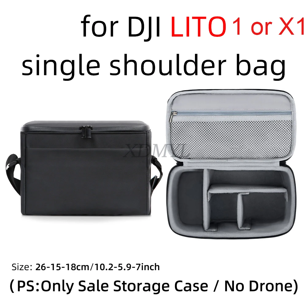 DJI Lito 1/Lito X1 RC 2/N3 플라이 모어 콤보 보관 가방 싱글 숄더 크로스바디 백 휴대용 케이스 보호 박스 액세서리