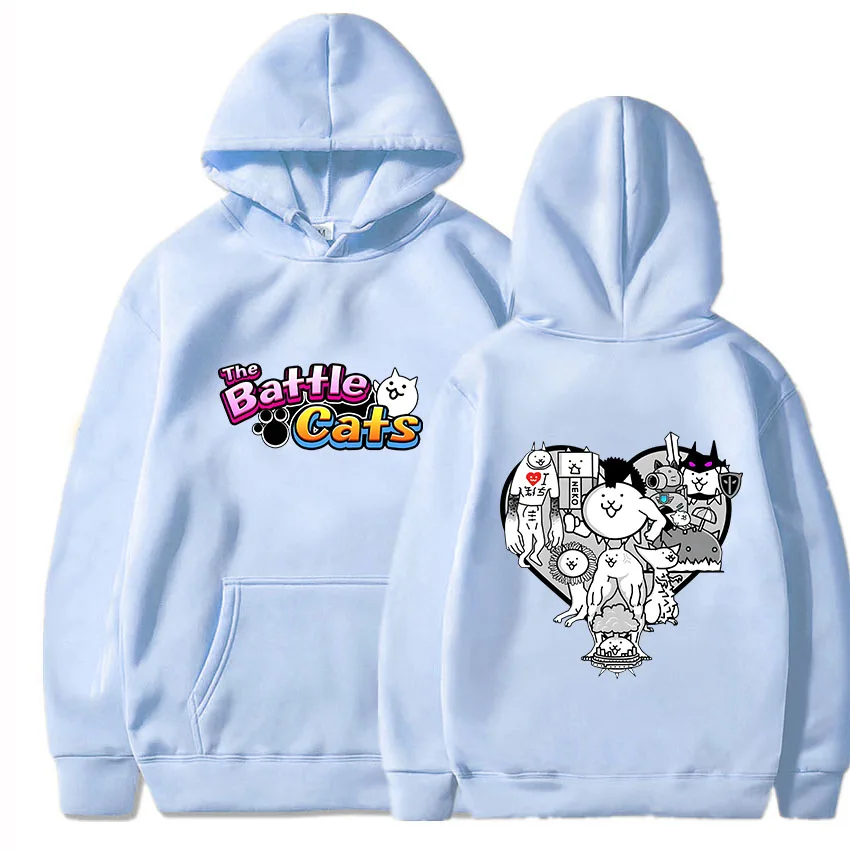 Batalha gatos anime hoodie dos desenhos animados moletom manga/quadrinhos  meninos/meninas roupas kawaii impresso rua alta streetwear regular ajuste  superior - AliExpress