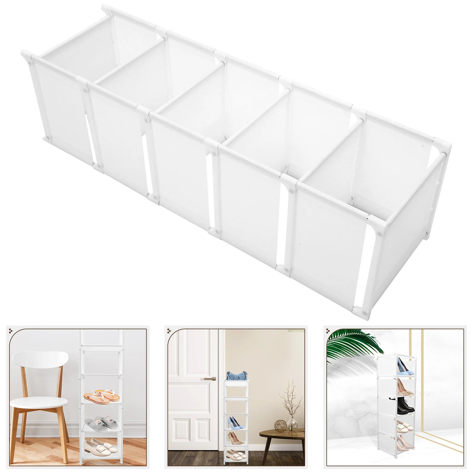 

Vertical Shoe Rack Narrow Organizer Stylish Shoe Storage Stand Space Saving Shelf (6-layers)