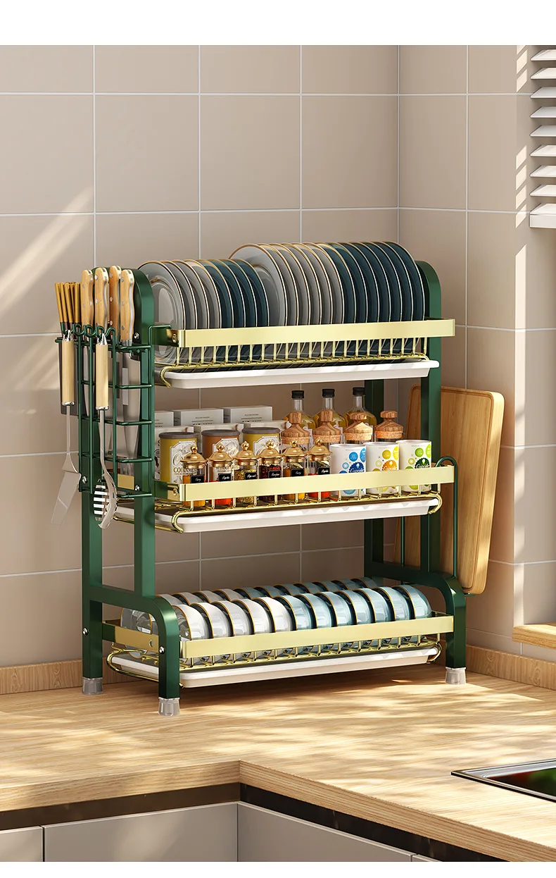 Multifunctional Kitchen Storage Rack - Bowl Dish  Chopstick Organizer