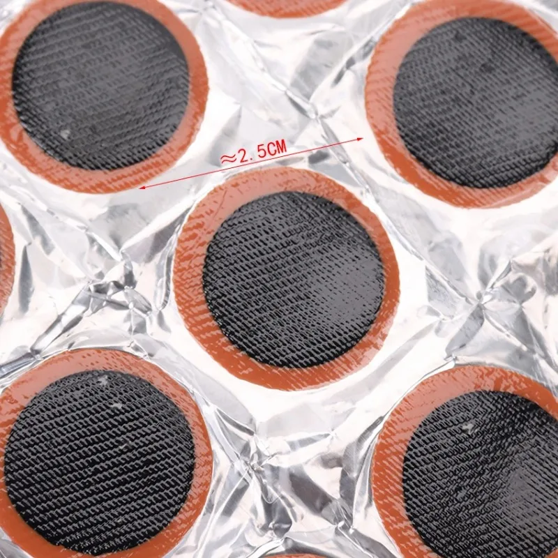 48pcs Rubber Puncture Patches Bicycle Tire Tyre Tube Repair Cycle Patch Kit No Glue Bicycle Inner Tube Puncture Repair Tools