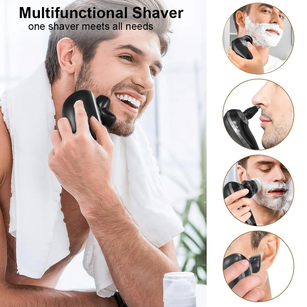 남성용 전기 헤드 쉐이버, 대머리 면도기, 전기 면도날, 남성용 헤어/수염 트리머, 충전식 남성용 헤어 클리퍼