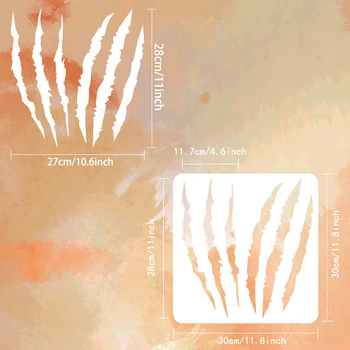 Claw Marks Stencil 2