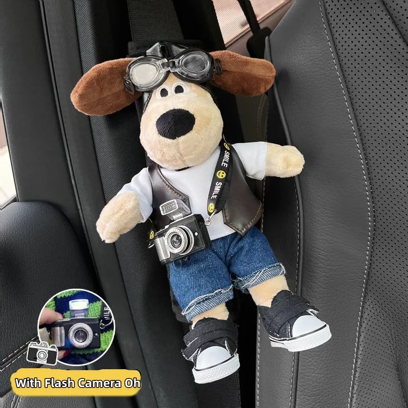 thumbnail image 1 of Nuevo cinturón de seguridad para automóvil, protector de hombro, lindo y creativo muñeco de perro maestro, cinturón de seguro para automóvil, cubierta de protección suave antiabrasión, accesorio, 1 of 5