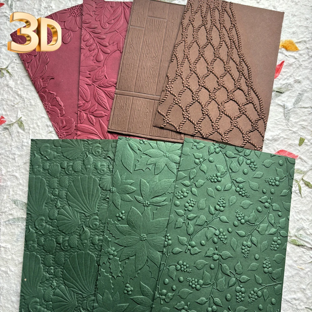 3D texture clip plastic concave convex embossing mold template embossing board DIY printing hand tent material
