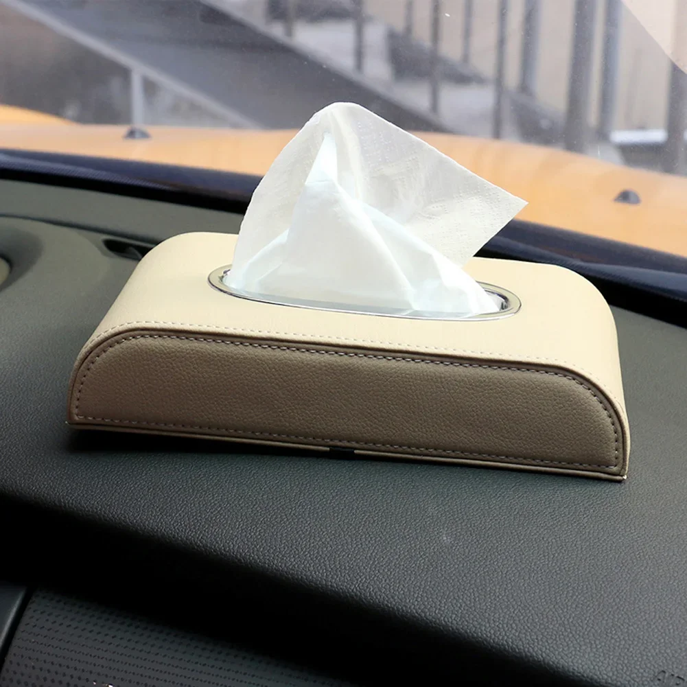 thumbnail image 1 of Nueva funda para caja de pañuelos de papel para coche, estilo universal, para Benz, BMW, Audi y Cadillac, 1 of 5