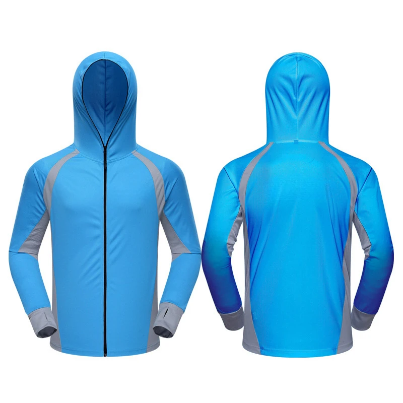 Sun Protection Quick Dry Mesh Cooling Casual Outdoor Performance Fishing Shirt Men Sports Long Sleeve Fishing Clothes