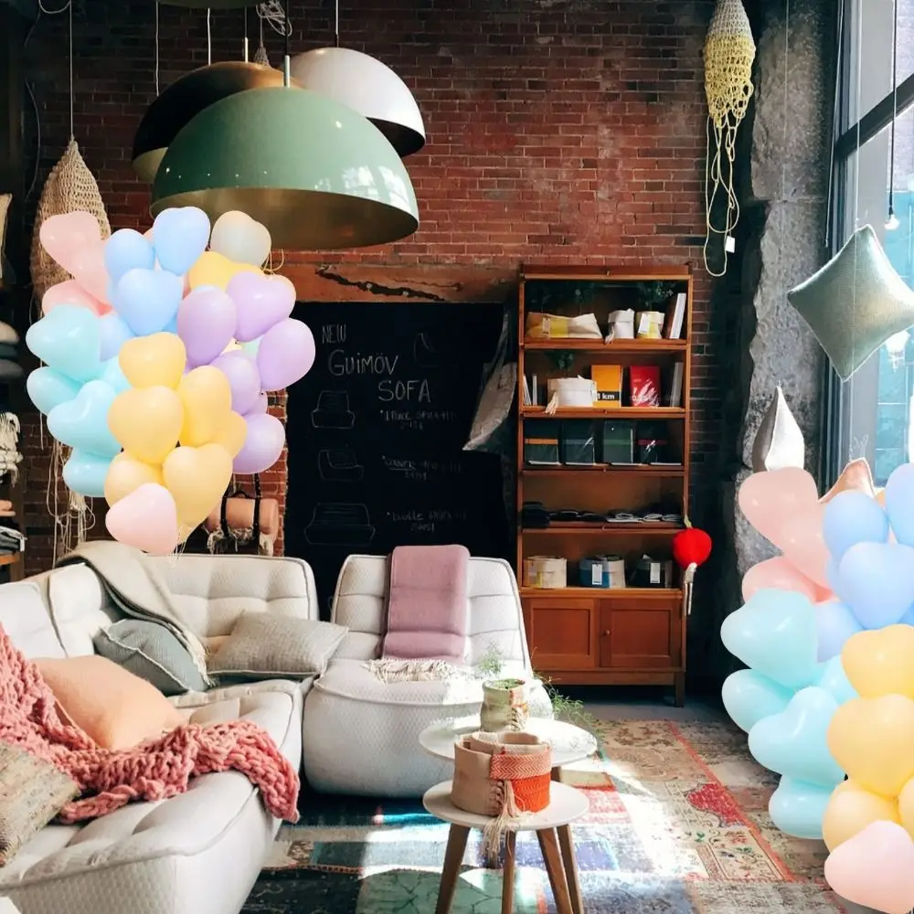 

Mixed Color Heart Shaped Balloons Graduation Latex 100pcs Valentines Day 10in Birthday Party Girls