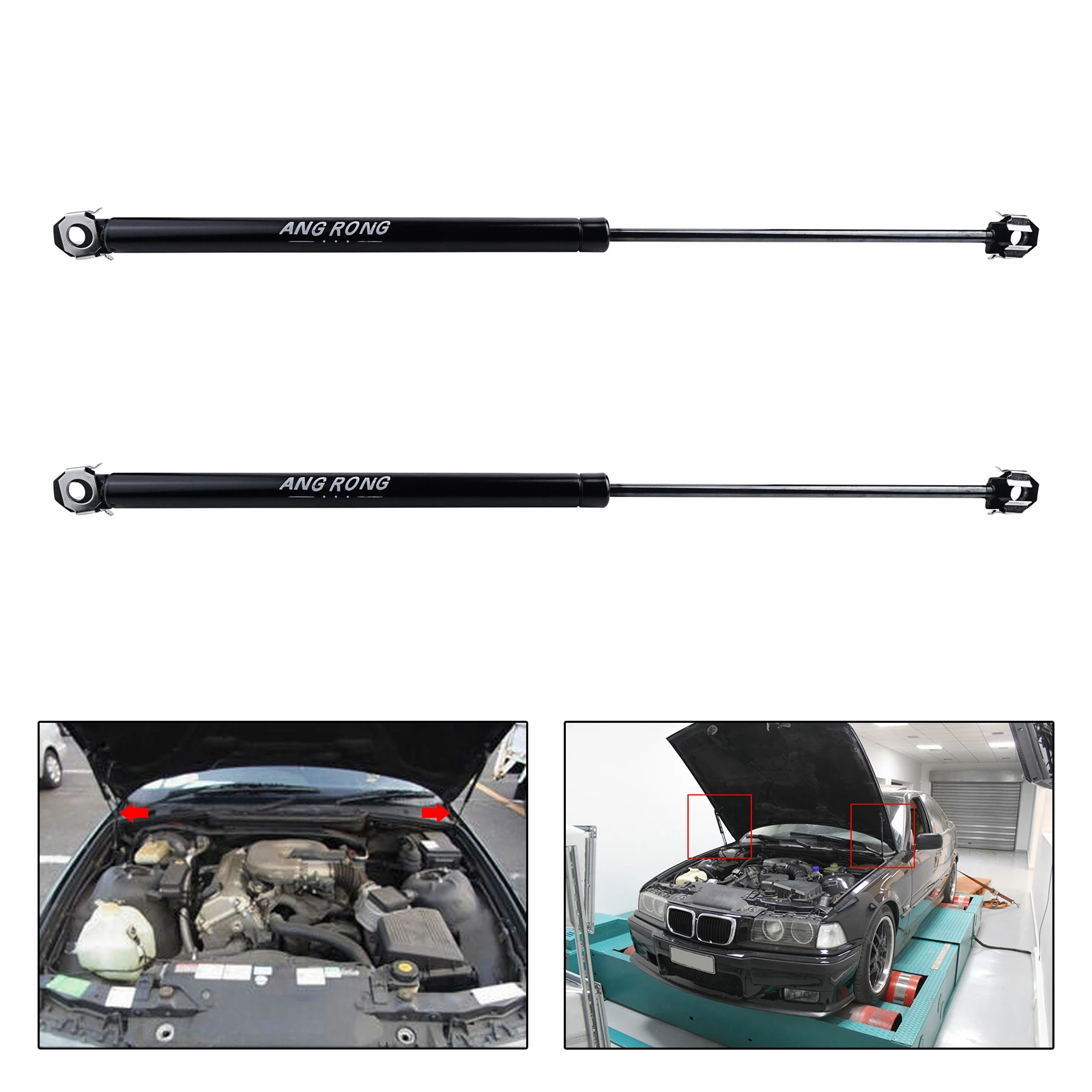 BMW 3 Series E36 Coupe 1992-1999 Front Bonnet Gas Support Struts Lifter front bonnet gas struts auto lift hydraulic rods