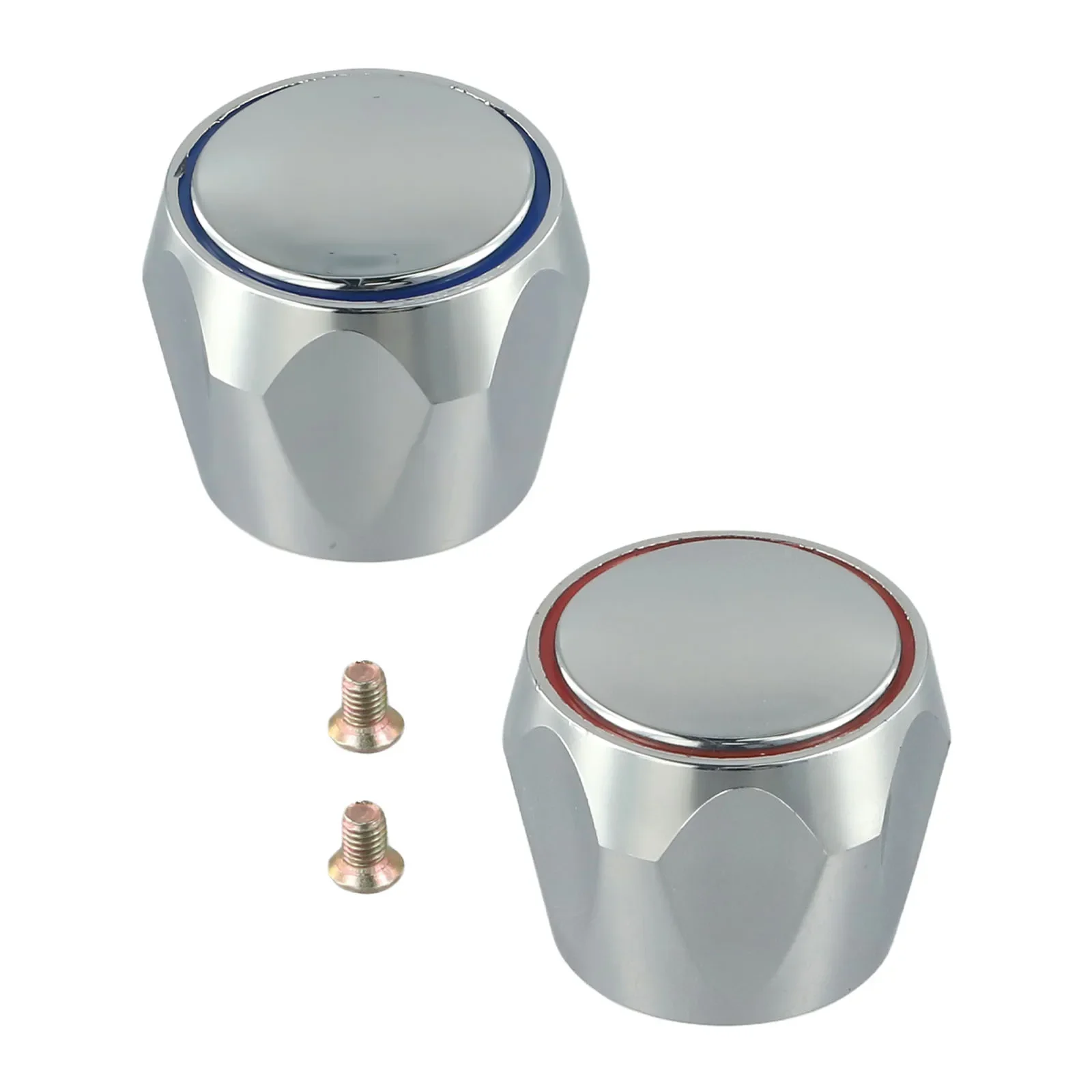 Bathroom Faucet Handle Faucet Handle Plastic Material REPLACEMENT TOP HEAD COVERS 2PCS For Hot Cold