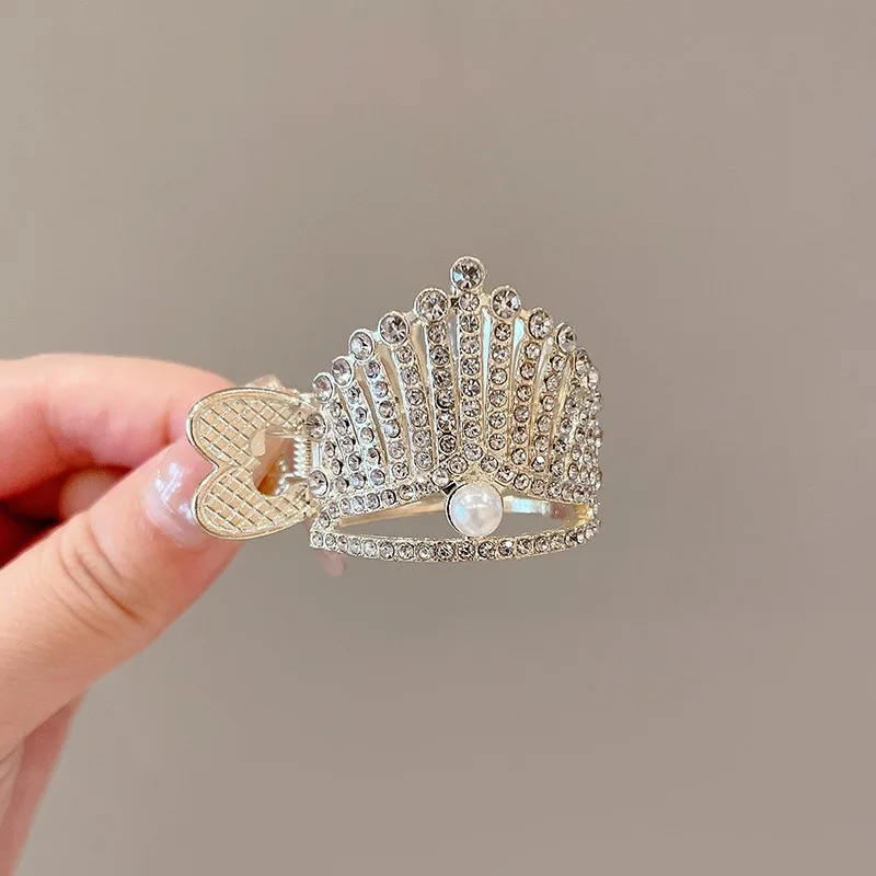 Hohe Pferdeschwanz-Clip, festes Artefakt, Damen-Perlenkrone, Haarspange, Haar-Accessoire, Damen-Haarspange, Haar-Accessoire – Detail 1