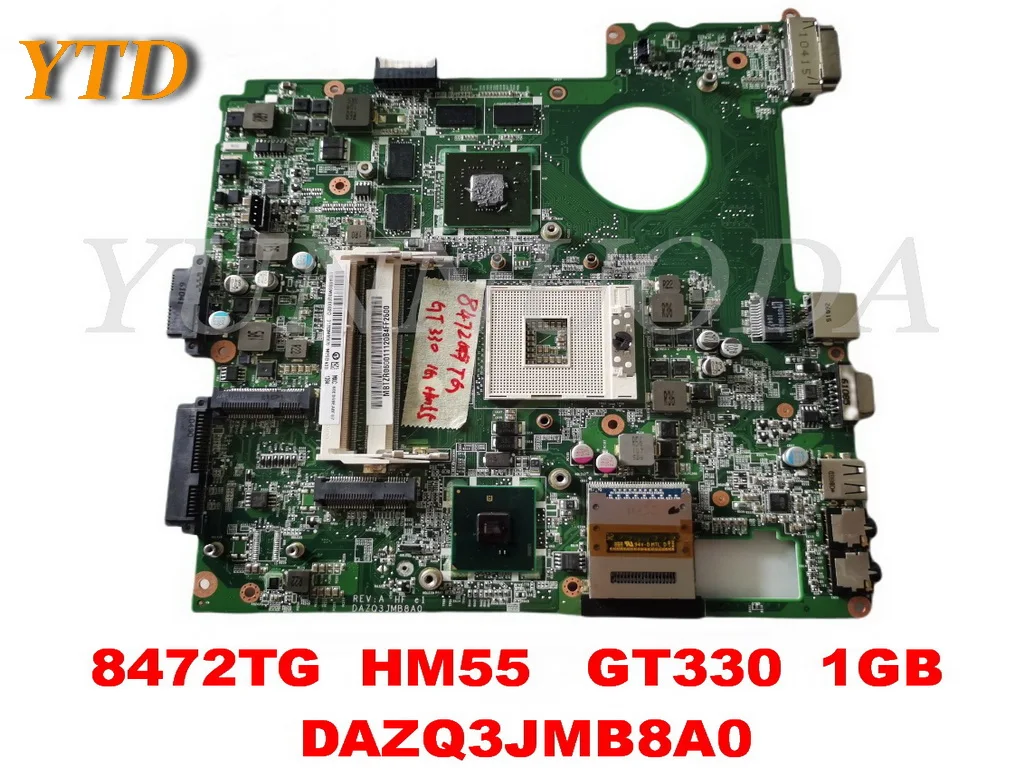 

Оригинальная материнская плата для ноутбука ACER TM8472G 8472G 8472TG HM55 GT330 1 ГБ DAZQ3JMB8A0 протестирована хорошая бесплатная доставка