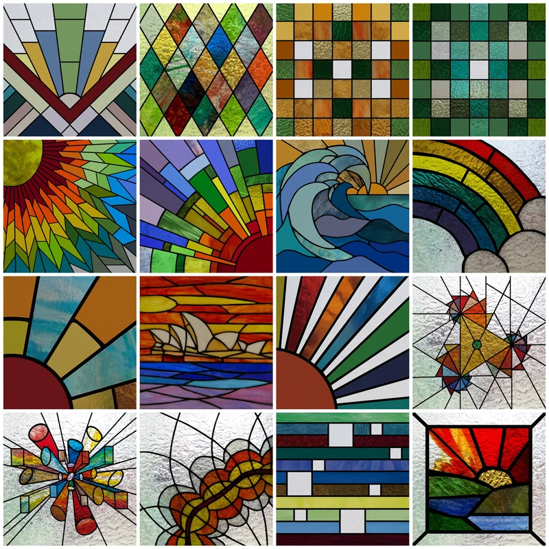 Mosaïque de tourtereaux, art mural en vitrail, décoration de jardin