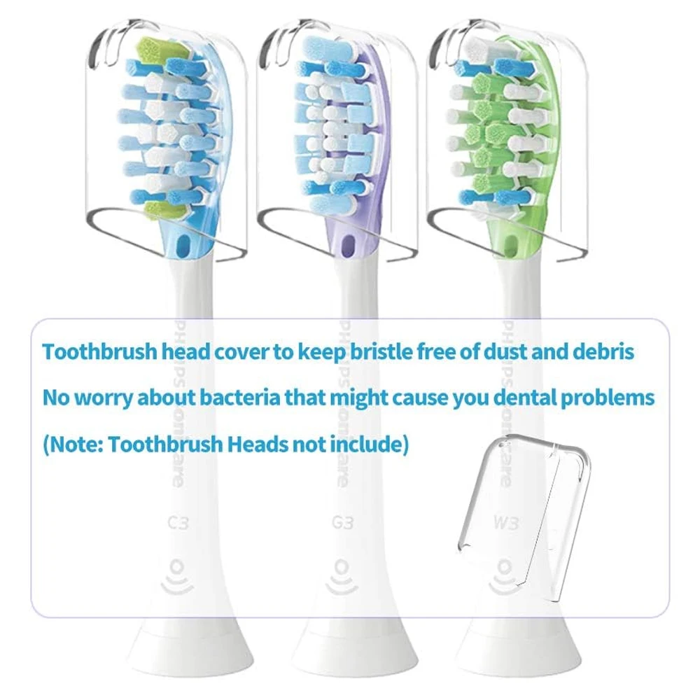 6 Pcs Toothbrush Head Covers Compatible with Philips Electric Toothbrush Heads, Toothbrushes Head Protector for Home and Travel